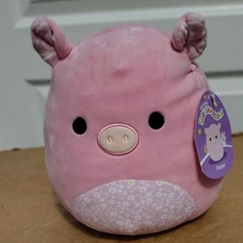 New Squishmallows 8" Peter The Pig With Floral Belly Kellytoys Stuff Animal